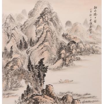 戈加军国画山水秋山隐士图字画之家