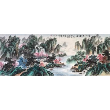 戈加军国画山水富山春居图字画之家