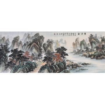 戈加军国画山水雅居图字画之家