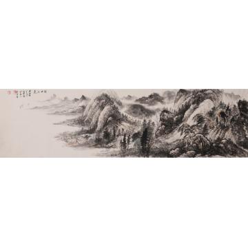 李家明国画山水湖山清远字画之家