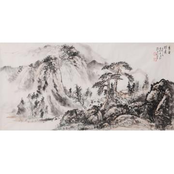 李家明国画山水草庵独处字画之家