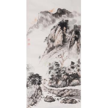 李家明国画山水高士图字画之家