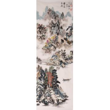 朱德强国画山水雨后磐安字画之家