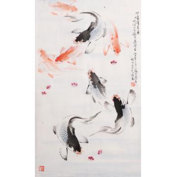 杨德利国画花鸟水暖濯春鱼字画之家