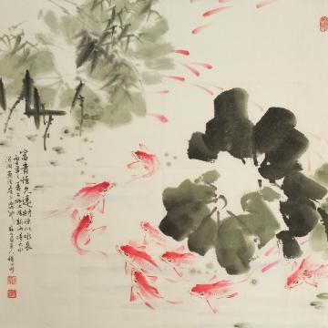 杨德利国画花鸟富贵鱼字画之家