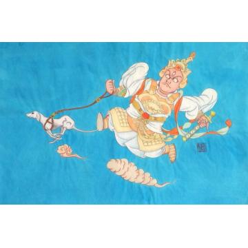 施瑞康国画人物巡逻字画之家