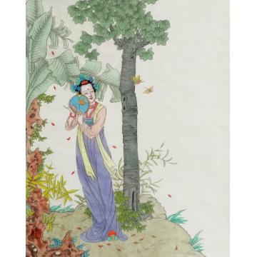 施瑞康国画人物春意盎然字画之家