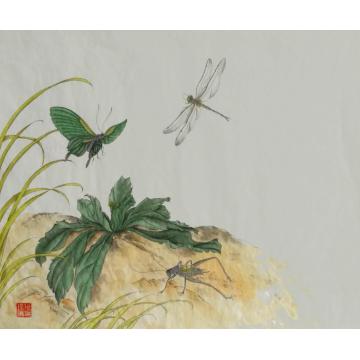施瑞康国画花鸟秋虫字画之家