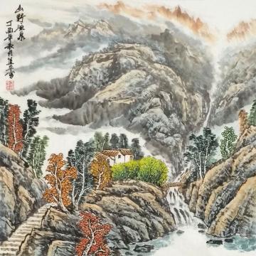 方道平国画山水山野流泉字画之家
