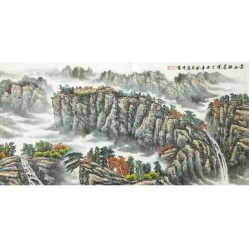 方道平国画山水云山秋居图字画之家