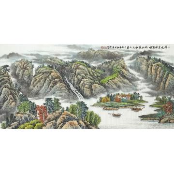 方道平国画山水一代风光佳丽地字画之家