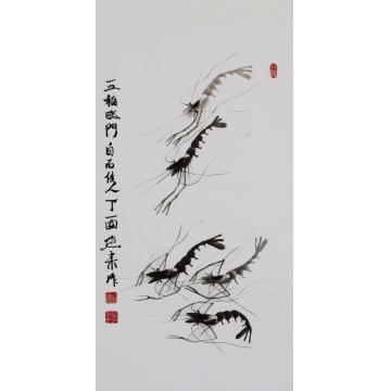 宋燕来国画花鸟五福临门字画之家