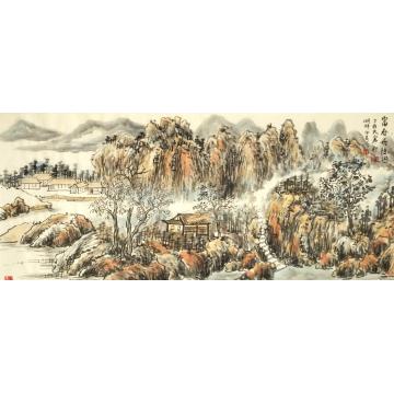 王仲良国画山水富春居隐图字画之家