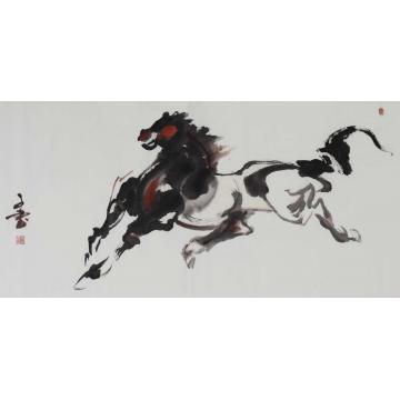 史子书国画动物奔马图字画之家