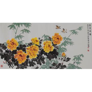 马建成国画花鸟富贵满园字画之家