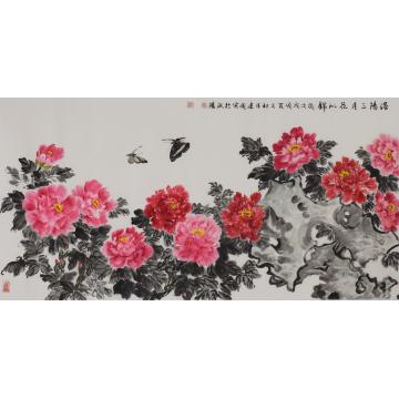 马建成国画花鸟洛阳三月花似锦字画之家