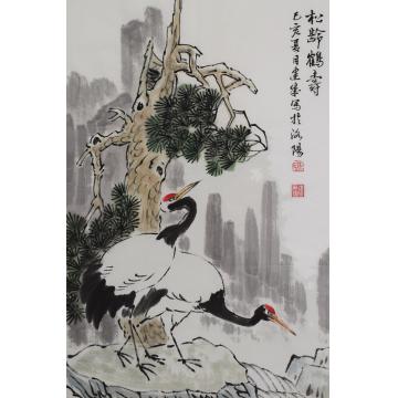 马建成国画花鸟松龄鹤寿字画之家