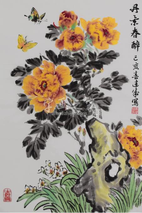 马建成国画花鸟丹景春醉字画之家 马建成国画花鸟丹景春醉字画之家
