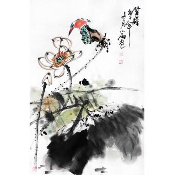 周小雨国画花鸟赏荷字画之家
