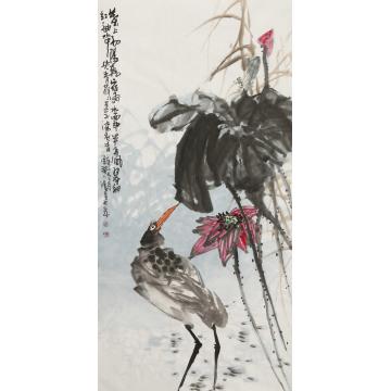 武洪星国画花鸟风荷图字画之家
