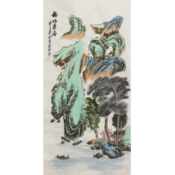陆建兵国画山水福如东海字画之家