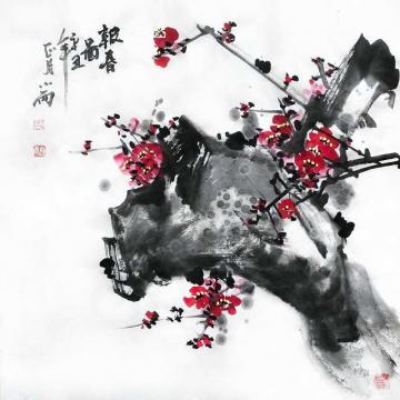 周小雨国画花鸟报春图字画之家