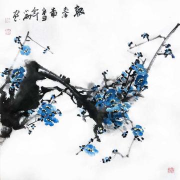 周小雨国画花鸟报春图字画之家