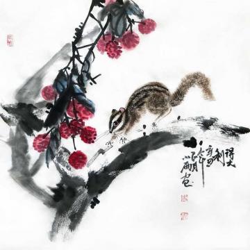 周小雨国画花鸟得大利字画之家