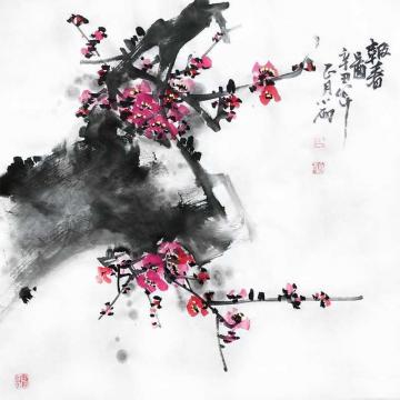 周小雨国画花鸟报春图字画之家