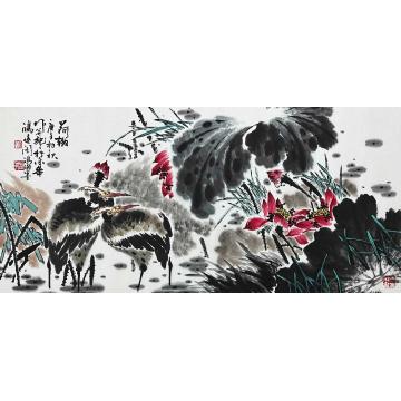 徐鸿海国画花鸟荷趣字画之家