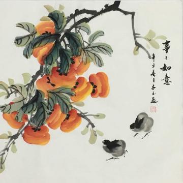 李子玉国画花鸟事事如意字画之家