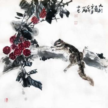 周小雨国画花鸟大利图字画之家