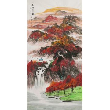 诸明国画山水秋山清韵字画之家