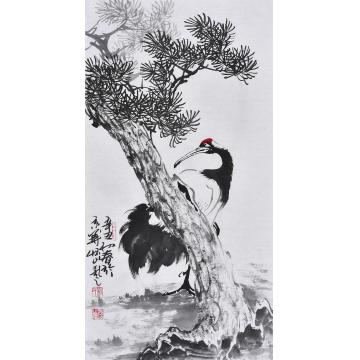杨怀山国画花鸟松鹤图字画之家