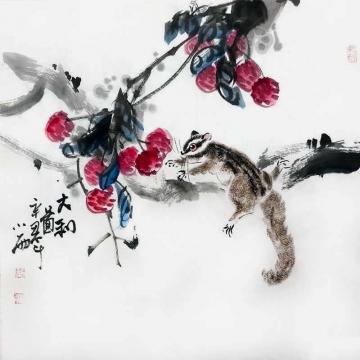 周小雨国画花鸟大利图字画之家