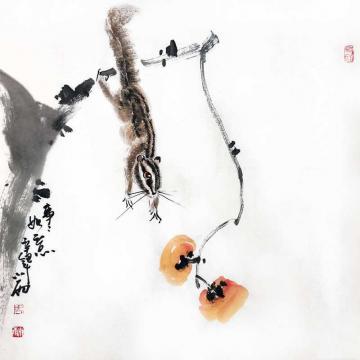 周小雨国画花鸟事事如意字画之家