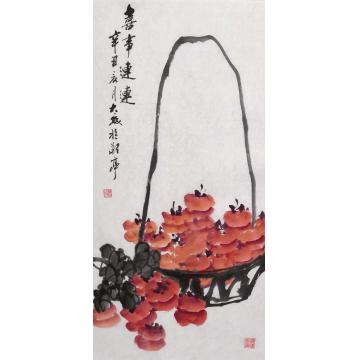 朱大成国画花鸟喜事连连字画之家