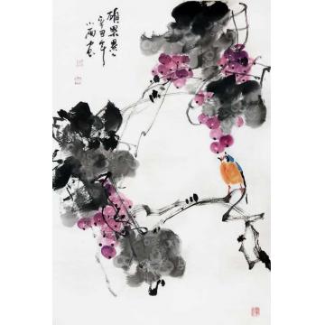 周小雨国画花鸟硕果累累字画之家
