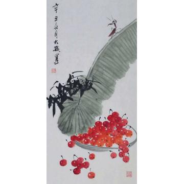朱大成国画花鸟金秋起舞字画之家