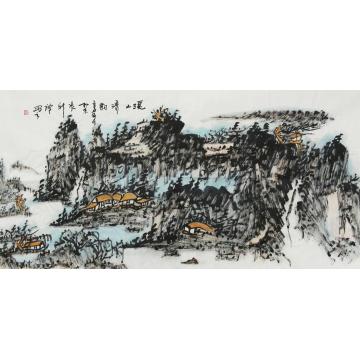 张新庆国画山水溪山清韵字画之家