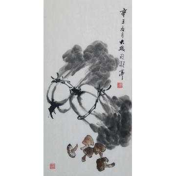 朱大成国画花鸟白菜香菇字画之家