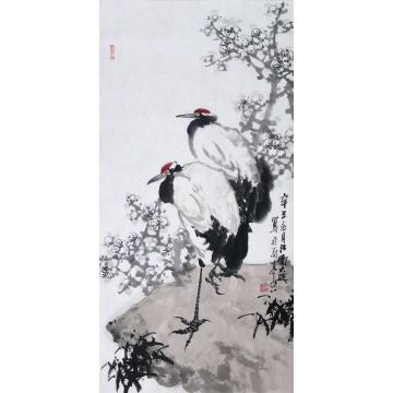 朱大成国画花鸟梅鹤图字画之家