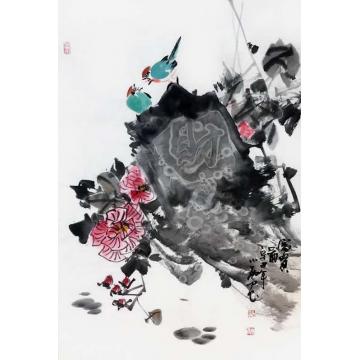 周小雨国画花鸟富贵图字画之家