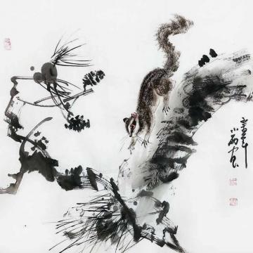 周小雨国画花鸟松风雅韵字画之家