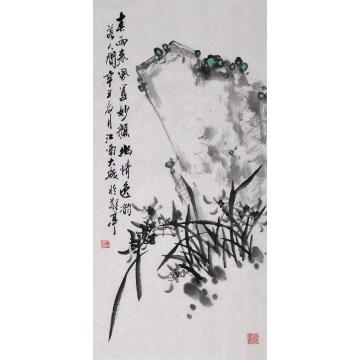 朱大成国画花鸟空谷幽兰字画之家