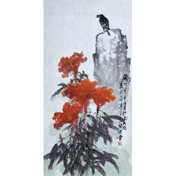 朱大成国画花鸟高瞻远瞩字画之家