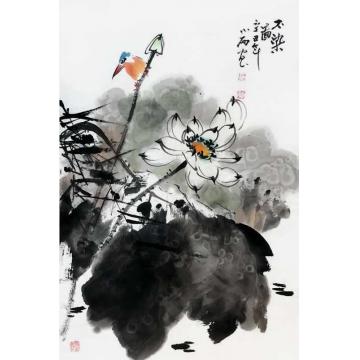 周小雨国画花鸟不染图字画之家