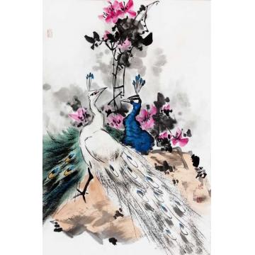 周小雨国画花鸟富贵呈祥字画之家