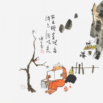 李迎春国画人物布衣暖菜根香字画之家