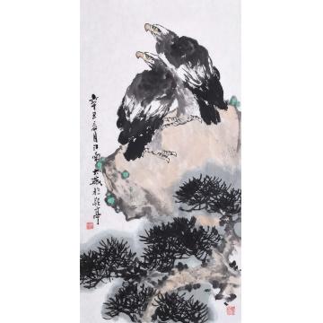 朱大成国画花鸟双英图字画之家